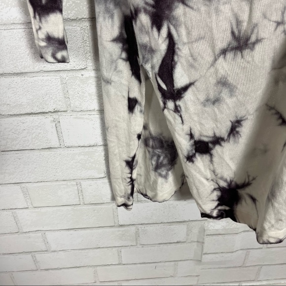 Womens Sweet Romeo Long Tie Dye purple and white unique Cardigan Duster Sweater - Picture 4 of 5